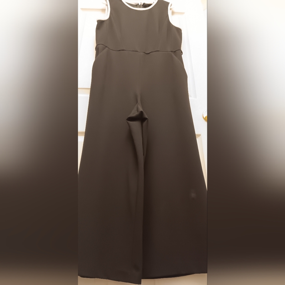 Karl Lagerfeld/Paris Very Black and White Pantsuit With 2 Pockets Wide Bells